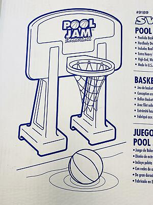 #ad Swimline Pool Jam Inground Basketball Game w Ball Assembles w o Tools USA Made