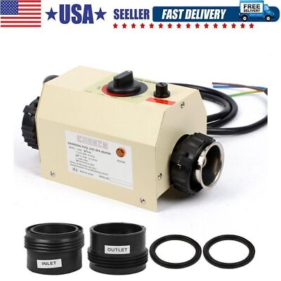 #ad 3KW 220V Electric Swimming Pool Water Heater Thermostat Bathtub SPA Heating Pump