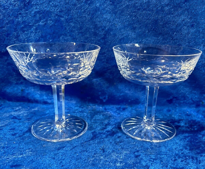 #ad Pair Waterford Crystal Lismore Champagne Sherbert Glasses