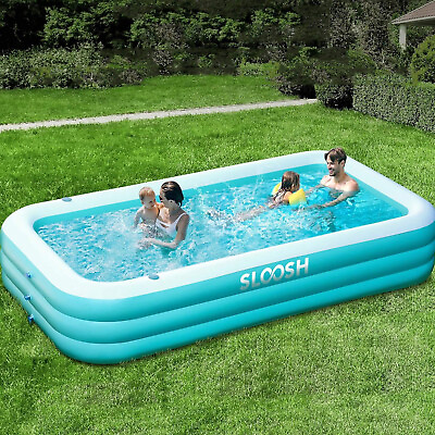#ad 130quot; x 72quot; Family Swimming Pool Garden Outdoor Summer Inflatable Paddling Pools