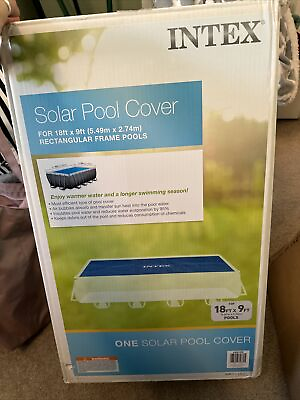 #ad Intex 29026E 9 ft. x 18 ft. Rectangular Solar Frame Set Swimming Pool Cover