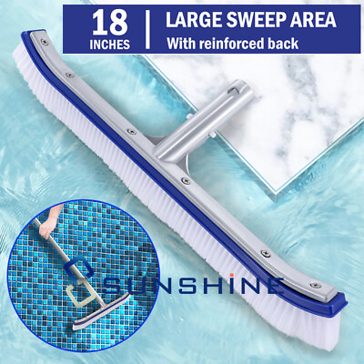 #ad 18quot; Curved Wall Floor Brush for In Above Ground Swimming Pool Brush Only