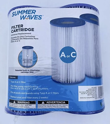 #ad #ad Polygroup Summer Waves Type A C Pool Filter Cartridge 2 Pack FREE SAME DAY SHIP