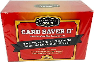 200 CBG Card Saver II 2 New Improved Semi Rigid Baseball Trading Card Holders