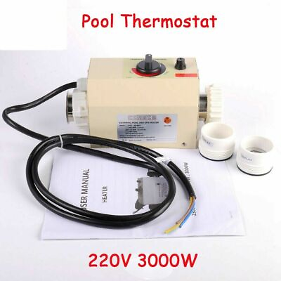 #ad #ad 3KW Electric Water Heater Thermostat Swimming Pool SPA Bath Heater Pump 220V