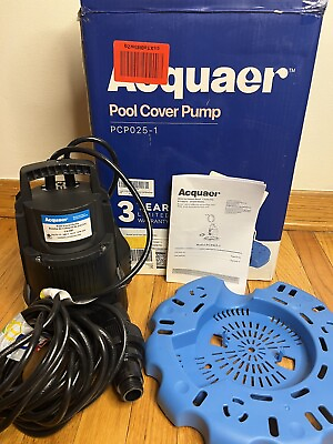 #ad Acquaer 1 4 HP Automatic Swimming Pool Cover Pump 115 V Submersible Pump
