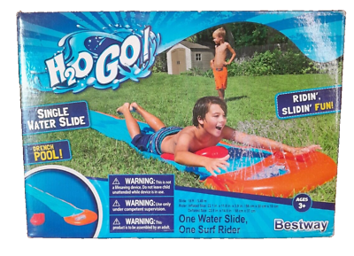 #ad #ad Bestway H20 Go Single Water Slide Drench Pool 18 Feet New in Box