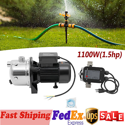 #ad Shallow Well Pump Garden Booster Jet Pump With Controller 1200 GPH 1.5 HP 115V