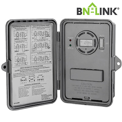 #ad BN LINK Pool Pump Timer Outdoor Digital Timer Box Heavy Duty 7 Day Programmable