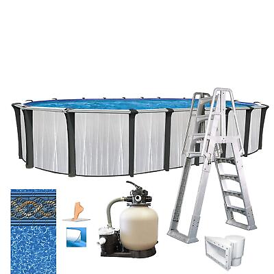 #ad #ad Athens 18#x27;x33#x27; x 52quot; Oval Above Ground Pool Package LESALIZ183352
