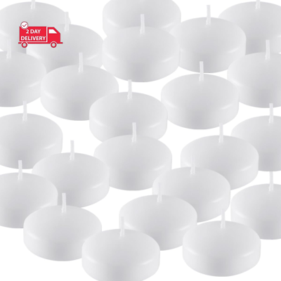 #ad 2Inch 24 Pack Floating Candles Unscented Discs for Wedding Pool Party Holiday