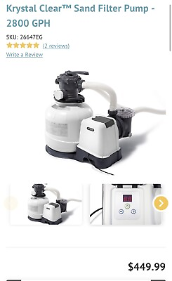 #ad Intex 26647EG 2800 GPH Above Ground Pool Sand Filter Pump with Automatic Timer