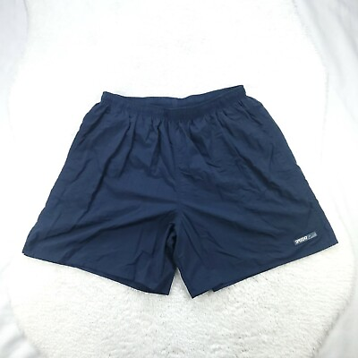 Vintage Speedo Navy Blue Trunks Shorts Swimming Size 32 XL Mens Mesh Lined