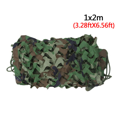 #ad 13 26Ft Military Woodland Camouflage Netting Cutable Camo Net Camping Hunting
