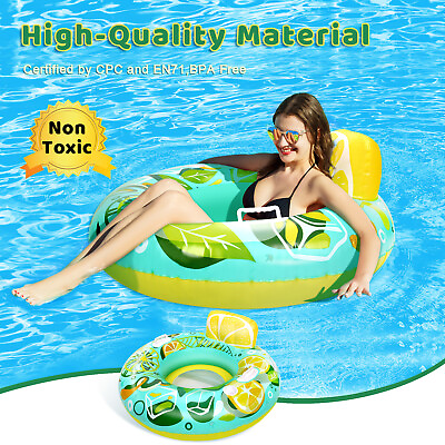 CAMULAND Inflatable Lounger Pool Floating Chair Seat with Cup Holders Kids Adult