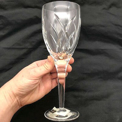 #ad 1ct Waterford Crystal Wine Glass John Rocha 9quot; Signed Signature Stemware Large
