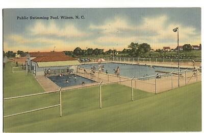 #ad #ad Postcard Public Swimming Pool Wilson NC