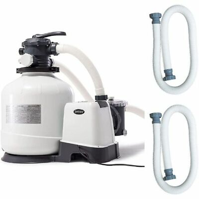 #ad Krystal Clear Filter Sand Intex Pump Pool 3000GPH Above Ground Automatic Timer