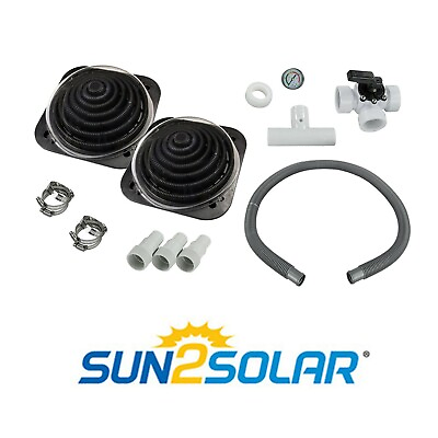 #ad #ad 2 PACK Sun2Solar Deluxe Above Ground Swimming Pool Solar Heater w Bypass Valve