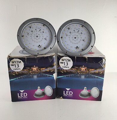 WYZM LED Pool Light Up to 13 Colors For Inground Pools AC120V Set of 2