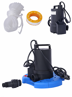 #ad 1 4 HP Automatic Swimming Pool Cover Pump with 3 4 Check Valve Adapter 1850 GPH