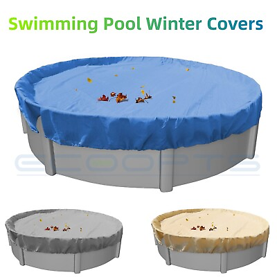 8 10 12 15 18 FT Round Reversible Above Ground Swimming Pool Winter Covers
