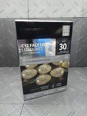 #ad Polygroup Illuminations C12 FaceTED LED lights Set of 30CT