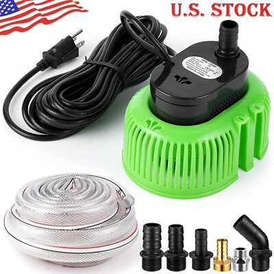 #ad 840GPH Swimming Pool Cover Pump Submersible Water Pump For Draining 25#x27; ft Cord