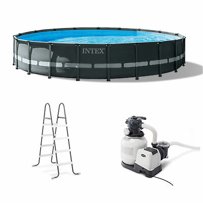 Intex 26333EH 20#x27; x 48quot; Round Ultra XTR Frame Swimming Pool Set with Filter Pump