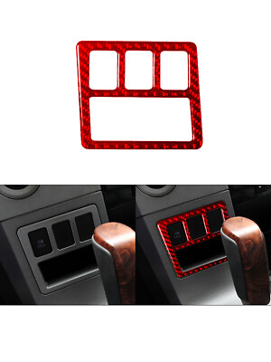 1pcs Red Carbon Fiber Shift Storage Above Cover Trim For Toyota Tundra 2007 2013
