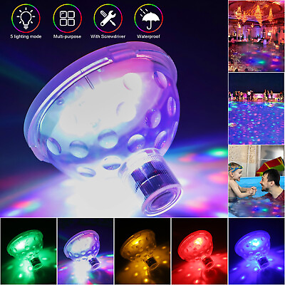 #ad Underwater RGB LED Glow Light Show Swimming Floating Pool Pond Hot Tub Spa Lamp