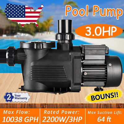 #ad 3.0 HP Swimming Pump for In Ground Pool High Speed Pump Kit 220 240V For Hayward