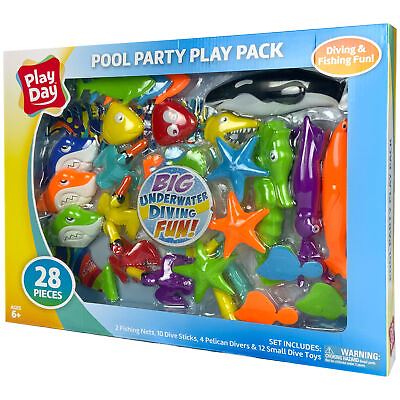 #ad Pool Party Dive Play Pack 28 Piece Underwater Diving Toys Set