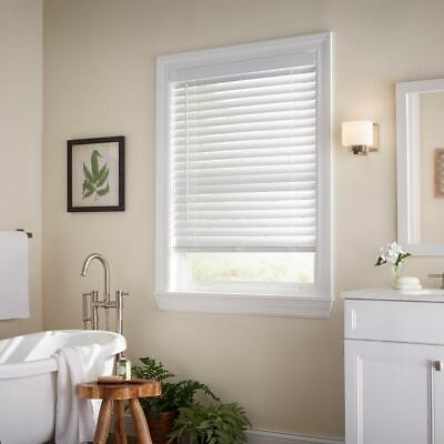 #ad CUSTOM CUT Sizes Home Decorators White Cordless 2quot; Premium Faux Wood Blinds