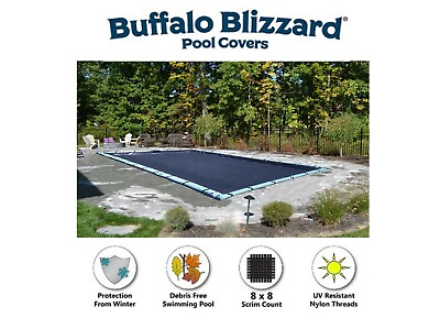 Buffalo Blizzard Economy Rectangle Swimming Pool Winter Covers 10 YR Warranty