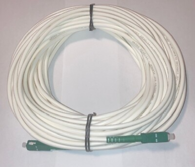 20 Meter Corning Fiber Optic Single Mode Plenum Patch Cable SC APC to SC APC USA