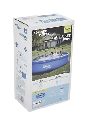#ad Summer Waves Quick Set Inflatable Swimming Pool amp; Pump 15FT x 36IN