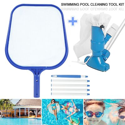 Portable Hot Spring Pool Fountain Vacuum Skimmer Net Set Small Swimming Pool