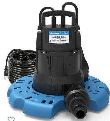#ad Acquaer 1 4 HP Automatic Swimming Pool Cover Pump 115 V Submersible Pump