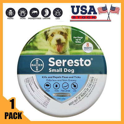 #ad 1 Pack Seresto³ Flea³ and Tick³ Collar for Small Dogs 8 Month Protection Collar