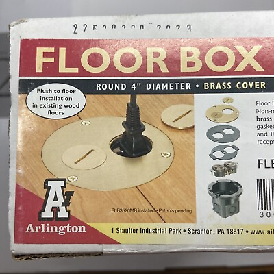 Arlington Floor Box Kit FLB3520MB Brass Cover M1923