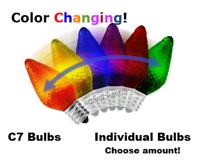 LED Color Changing Bulbs Refrigerator Night Light Christmas C7 E12