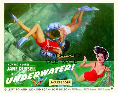 #ad SEXY JANE RUSSELL SWIMMING quot;UNDERWATERquot; MOVIE ART 11X14 POSTER PINUP CHEESECAKE