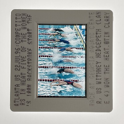 Vintage 35mm Slide S14207 1996 Atlanta Summer Olympics Women Swimming Heat Five
