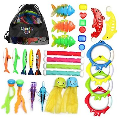 #ad Diving Swimming Pool Toys with a Storage Net Bag for Kids Includes 4 30 Pack