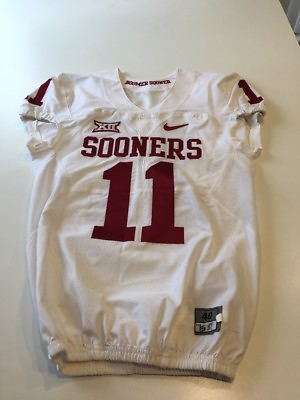 #ad Game Worn Used Oklahoma Sooners OU Nike Football Jersey Size 40 #11 Westbrook