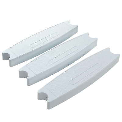 #ad White 3 Swimming Pool Molded Plastic Replacement Ladder Rung Steps