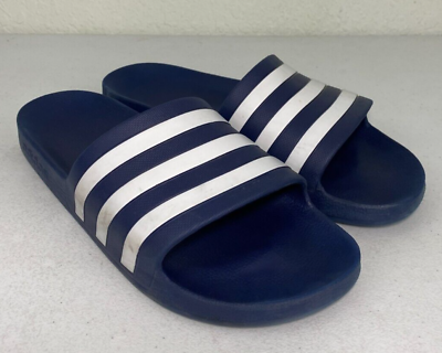 #ad Adidas Mens Adilette Aqua Slide Sandals Navy Size 12