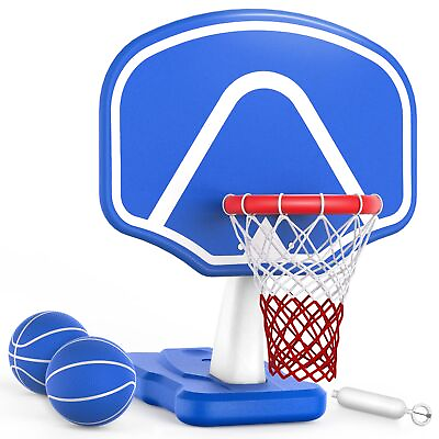 #ad #ad Perbyste Pool Basketball Hoop Adjustable Height Poolside Basketball Hoops P...