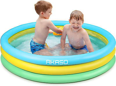 #ad AKASO Kiddie Pools 59#x27;#x27; X 13#x27;#x27; Inflatable Swimming Pools for Boys Girls Todd